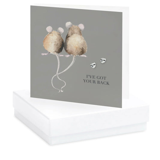 I've Got Your Back - Sterling Silver Earring Card