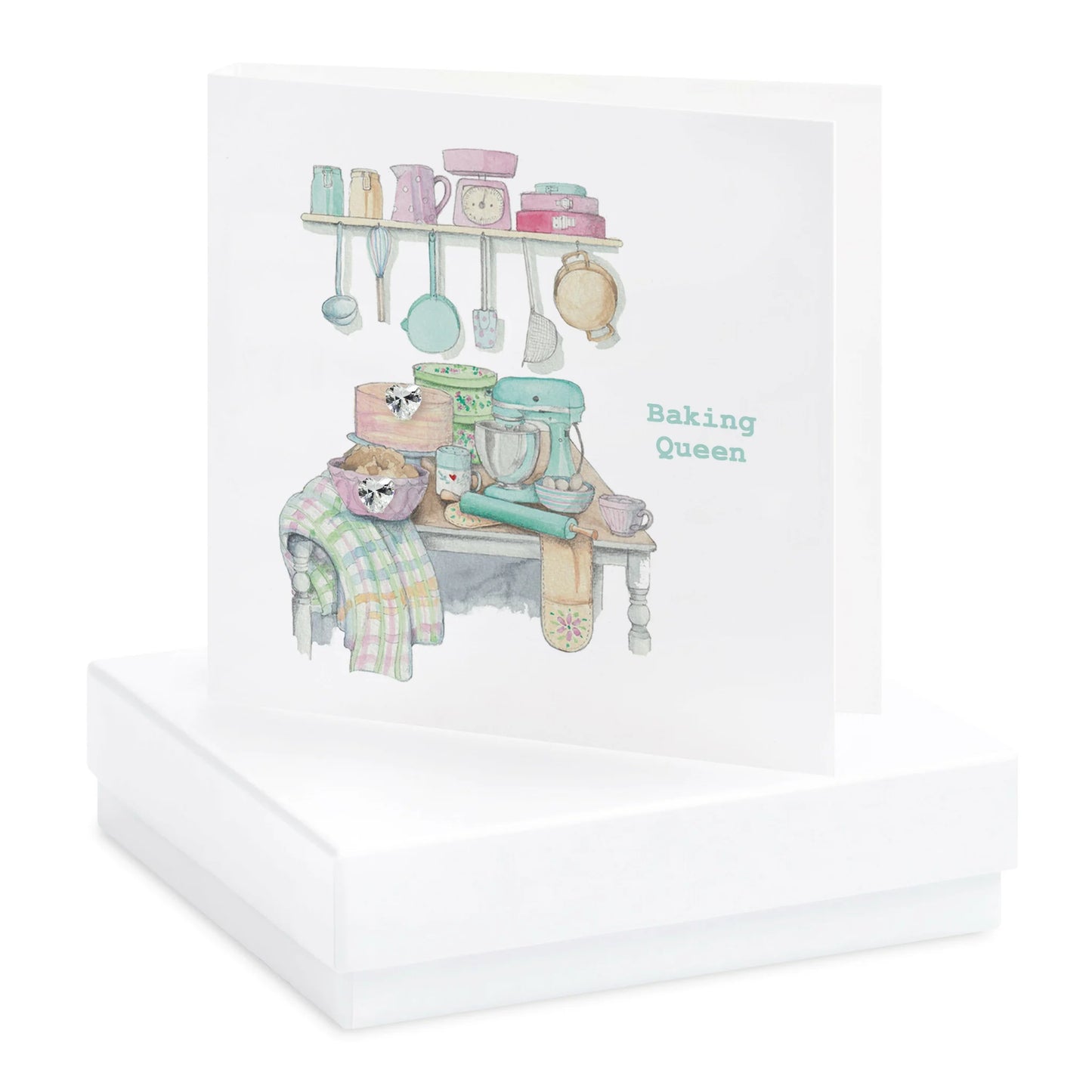 Baking Queen - Sterling Silver Earring Card