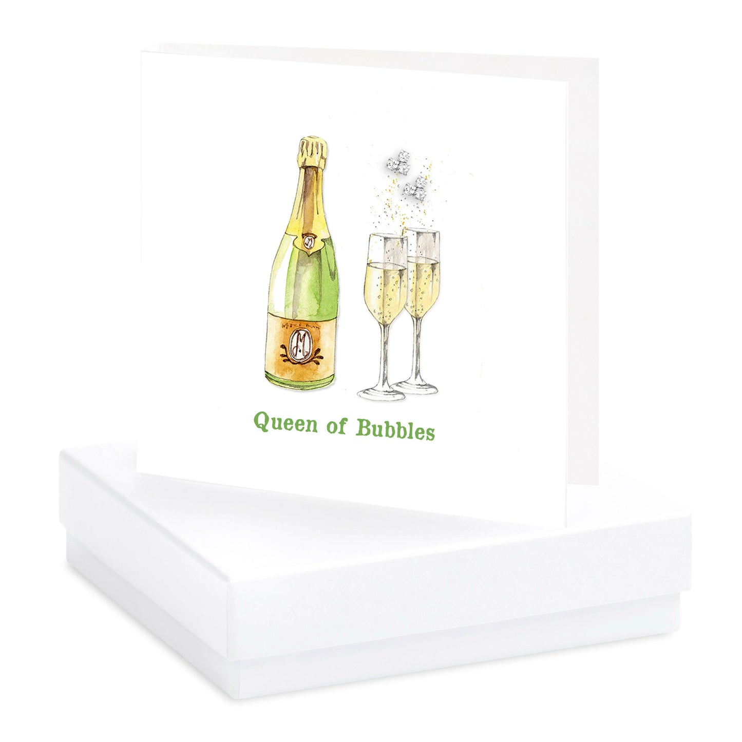 Queen of Bubbles - Sterling Silver Earring Card