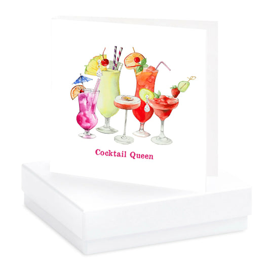 Cocktail Queen - Sterling Silver Earring Card