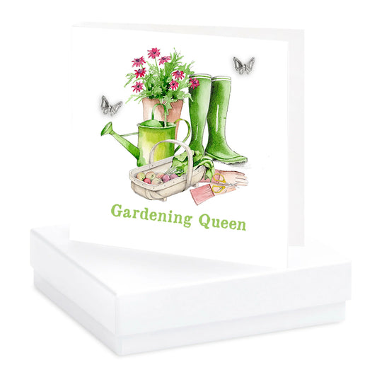 Gardening Queen - Sterling Silver Earring Card