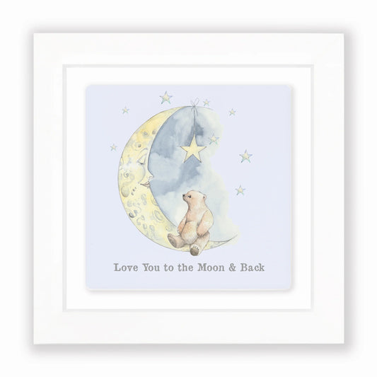 Love You To The Moon & Back - Framed Ceramic Tile