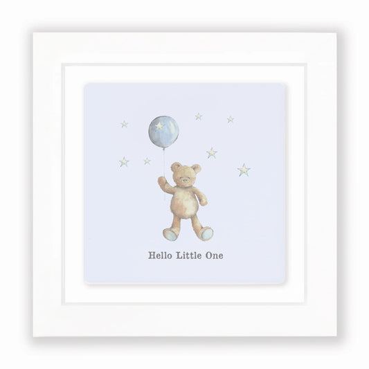 Hello Little One (Teddy) - Framed Ceramic Tile