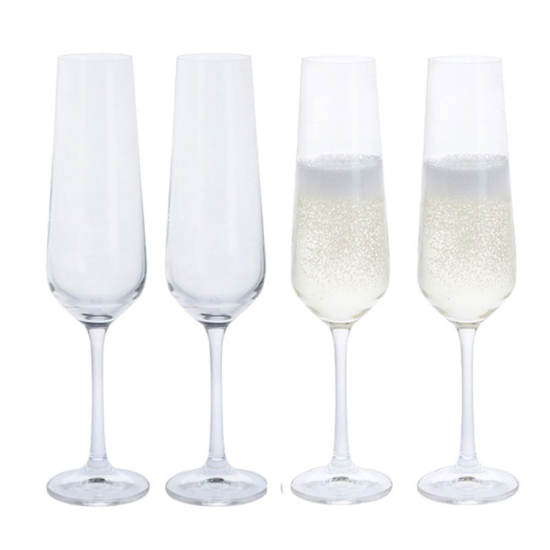 Cheers! Champagne Flutes, Set of 4