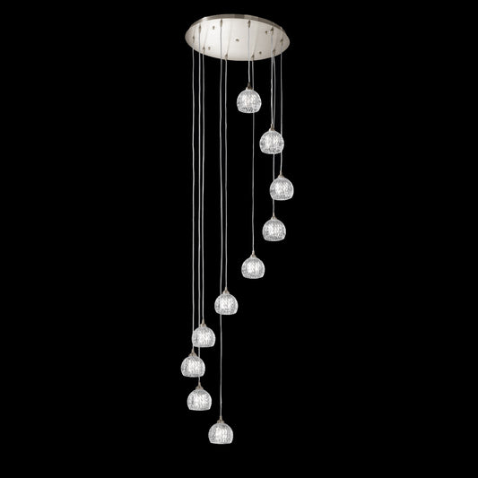 Taylor 10 Light Round Spiral Pendant