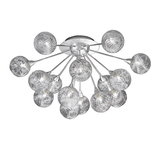 Dalton 15 Light Chrome Semi-Flush