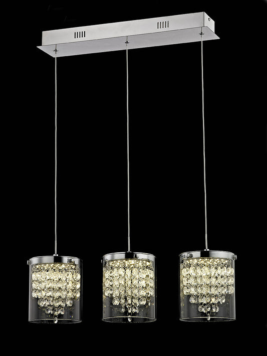 Ingle LED Crystal Bar Pendant 