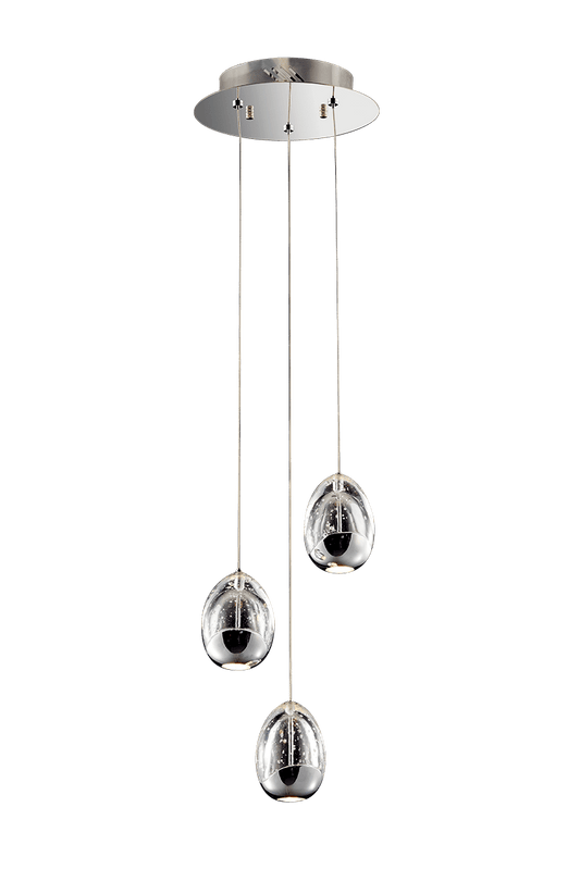 Huckley 3 Light LED Spiral Pendant