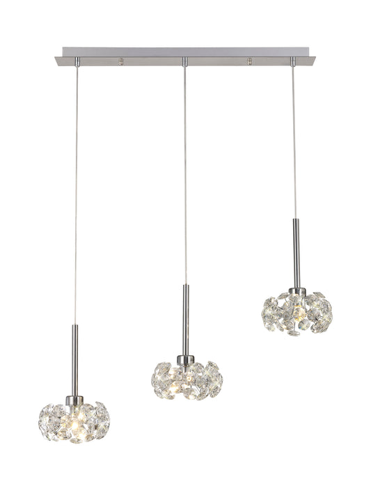 Kresta 3 Light Bar Pendant - Chrome