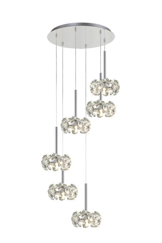 Kresta 6 Light Spiral Pendant